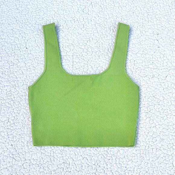 Glassons Green Ribbed Tank Top - Picture 2 of 4